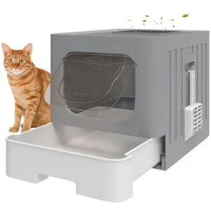 PawHut Arenero para Gato 48x38x38.5 cm Gris 1 Article