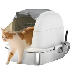 PawHut Arenero para Gato 52.4x41.3x42 cm Blanco 1 Article