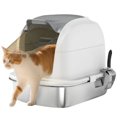PawHut Arenero para Gato 52.4x41.3x42 cm Blanco 1 Article