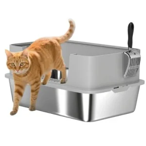 PawHut Arenero para Gato 60.2x40.2x29.5 cm Gris 1 Article