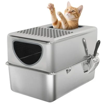 PawHut Arenero para Gato 60x39.6x40.1 cm Plata 1 Article