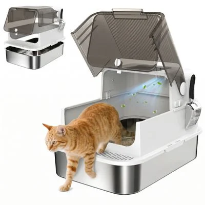 PawHut Arenero para Gato Blanco