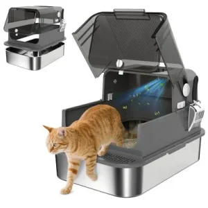 PawHut Arenero para Gato Negro