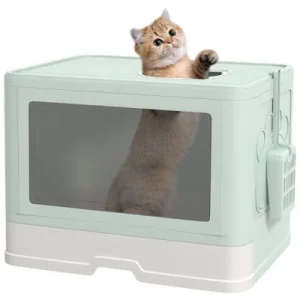 PawHut Arenero para Gato Verde