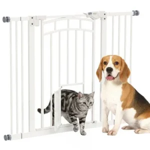PawHut Barrera de Seguridad 100x4x76 cm