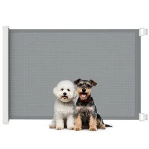 PawHut Barrera de Seguridad 115x5.5x82.5 cm Gris 1 Article