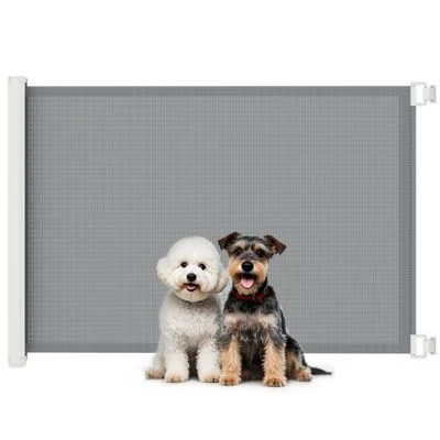 PawHut Barrera de Seguridad 115x5.5x82.5 cm Gris 1 Article