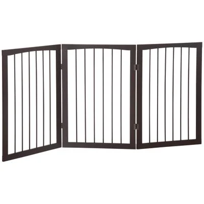 PawHut Barrera de Seguridad 160x1.2x76 cm Café 1 Article