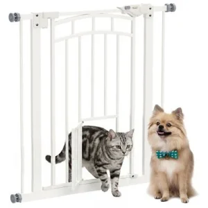 PawHut Barrera de Seguridad 80x4x76 cm