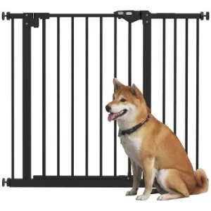 PawHut Barrera de Seguridad 94x2x77 cm Negro 1 Article