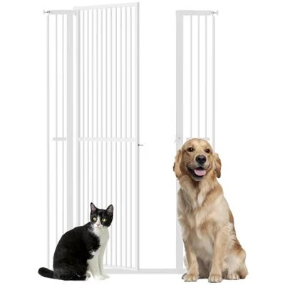 PawHut Barrera de Seguridad Blanco