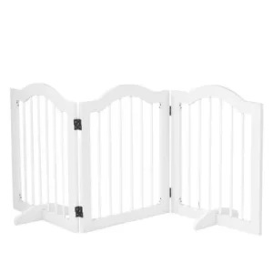PawHut Barrera de Seguridad Blanco