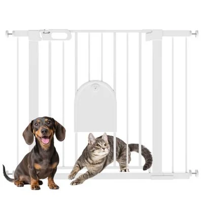 PawHut Barrera de Seguridad Blanco