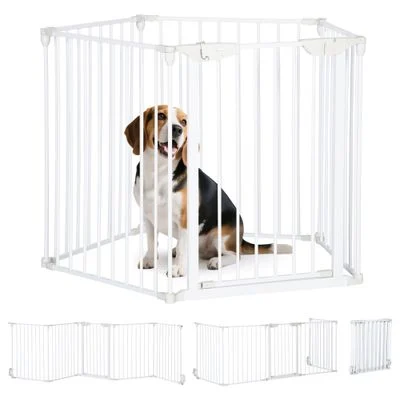 PawHut Barrera de Seguridad Blanco