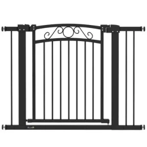 PawHut Barrera de Seguridad Negro