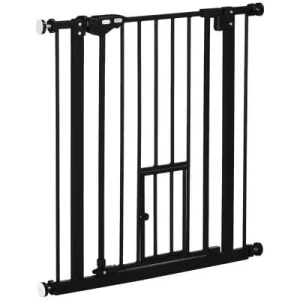 PawHut Barrera de Seguridad Negro