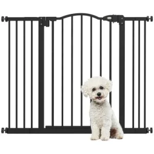 PawHut Barrera de Seguridad Negro