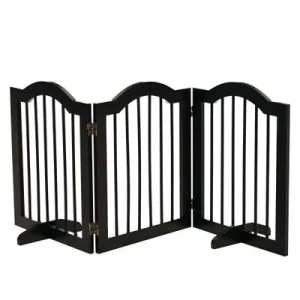 PawHut Barrera de Seguridad Negro