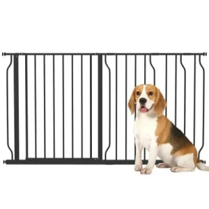 PawHut Barrera de Seguridad Negro