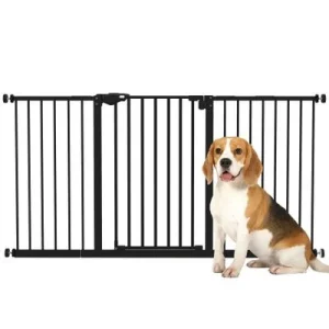 PawHut Barrera de Seguridad Negro