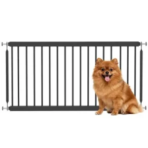 PawHut Barrera de Seguridad Negro
