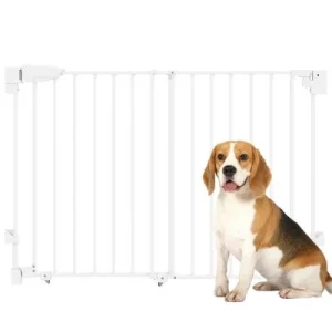 PawHut Barrera para Perro 111.5x5x74.5 cm Blanco 1 Article