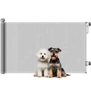 PawHut Barrera para Perro 146x9x86.5 cm Gris 1 Article
