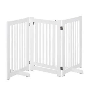 PawHut Barrera para Perro 155x35.5x76 cm Blanco 1 Article