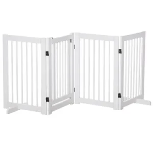 PawHut Barrera para Perro 204x36x75 cm Blanco 1 Article