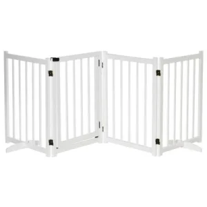 PawHut Barrera para Perro 237.5x36x80 cm Blanco 1 Article