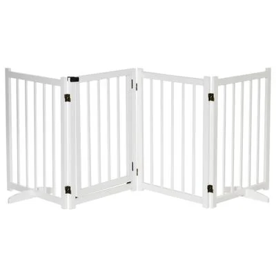 PawHut Barrera para Perro 237.5x36x80 cm Blanco 1 Article