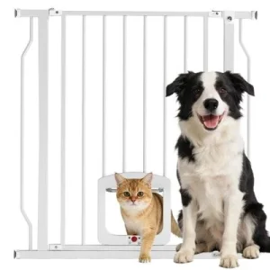 PawHut Barrera para Perro 85x2x76 cm Blanco 1 Article