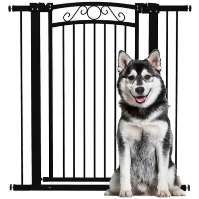 PawHut Barrera para Perro Negro