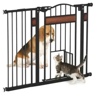 PawHut Barrera Seguridad Perro 105x4x76.2 cm Negro 1 Article