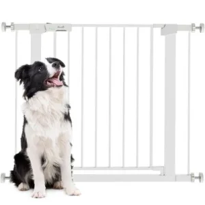PawHut Barrera Seguridad Perro 97x5x76 cm Blanco 1 Article