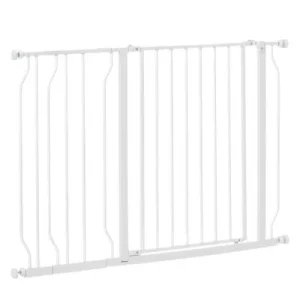 PawHut Barrera Seguridad Perro Blanco
