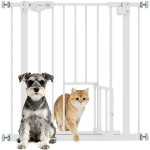 PawHut Barrera Seguridad Perro Blanco