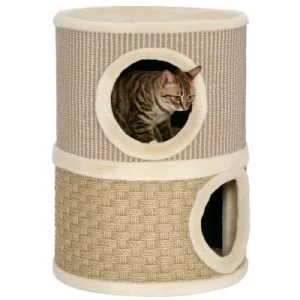 PawHut Barril Rascador 35.5x35.5x49 cm Caqui y Café 1 Article