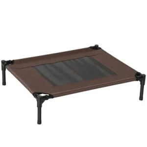PawHut Cama Elevada para Perro 76x61x18 cm Marrón 1 Article