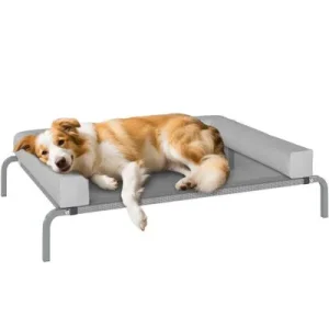 PawHut Cama Elevada Perro 110x75x30 cm Gris Claro 1 Article