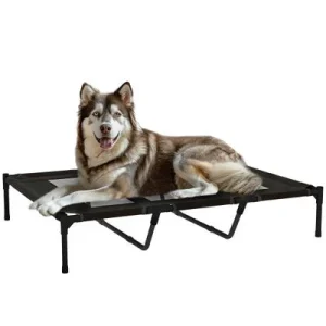 PawHut Cama Elevada Perro 122x92x23 cm Negro 1 Article