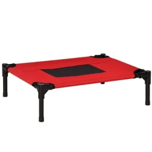PawHut Cama Mascota Exterior Rojo y Negro