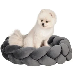 PawHut Cama para Mascota 55x55x14 cm Gris 1 Article