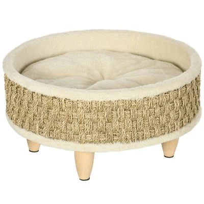PawHut Cama para Perro 48x48x24.5 cm Beige 1 Article