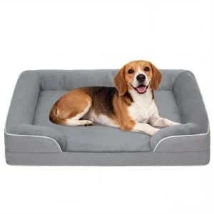 PawHut Cama para Perro 91.5x68.5x16.5 cm Gris 1 Article