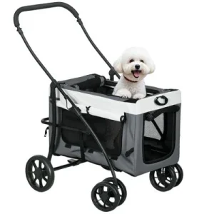 PawHut Carrito para Mascota Gris