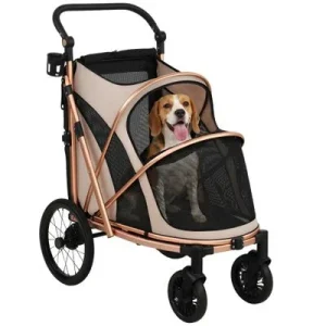 PawHut Carrito para Perro 94x69x118 cm Marrón 1 Article
