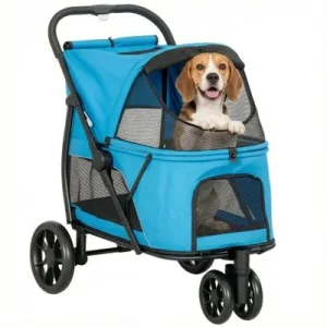 PawHut Carrito para Perro Azul