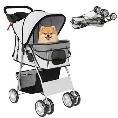PawHut Carrito para Perro Gris