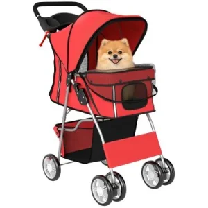 PawHut Carrito para Perro Rojo